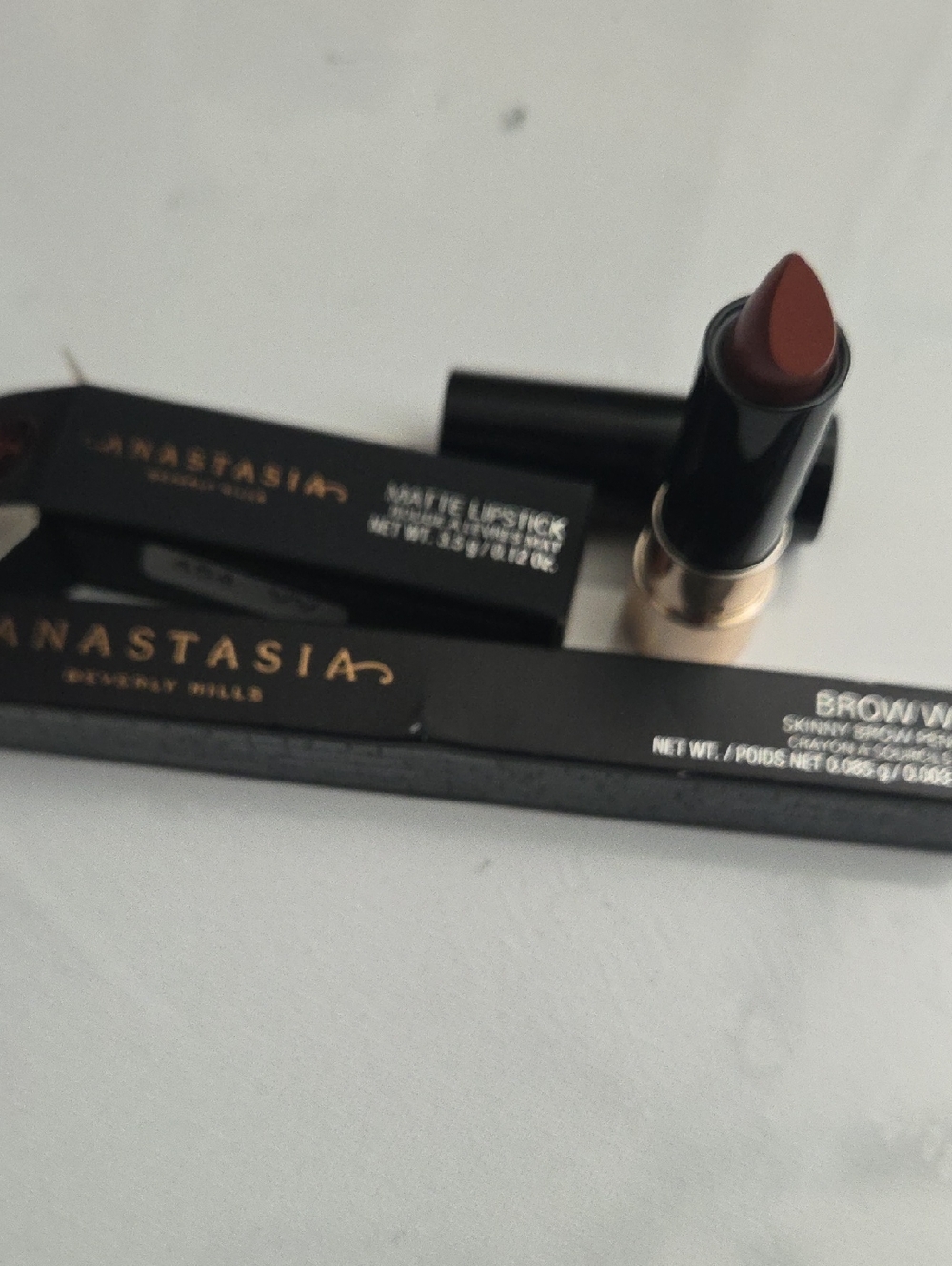 Anastasia Beverly Hills Matte Lipstick Staunch & Brow Pencil MED BROWN